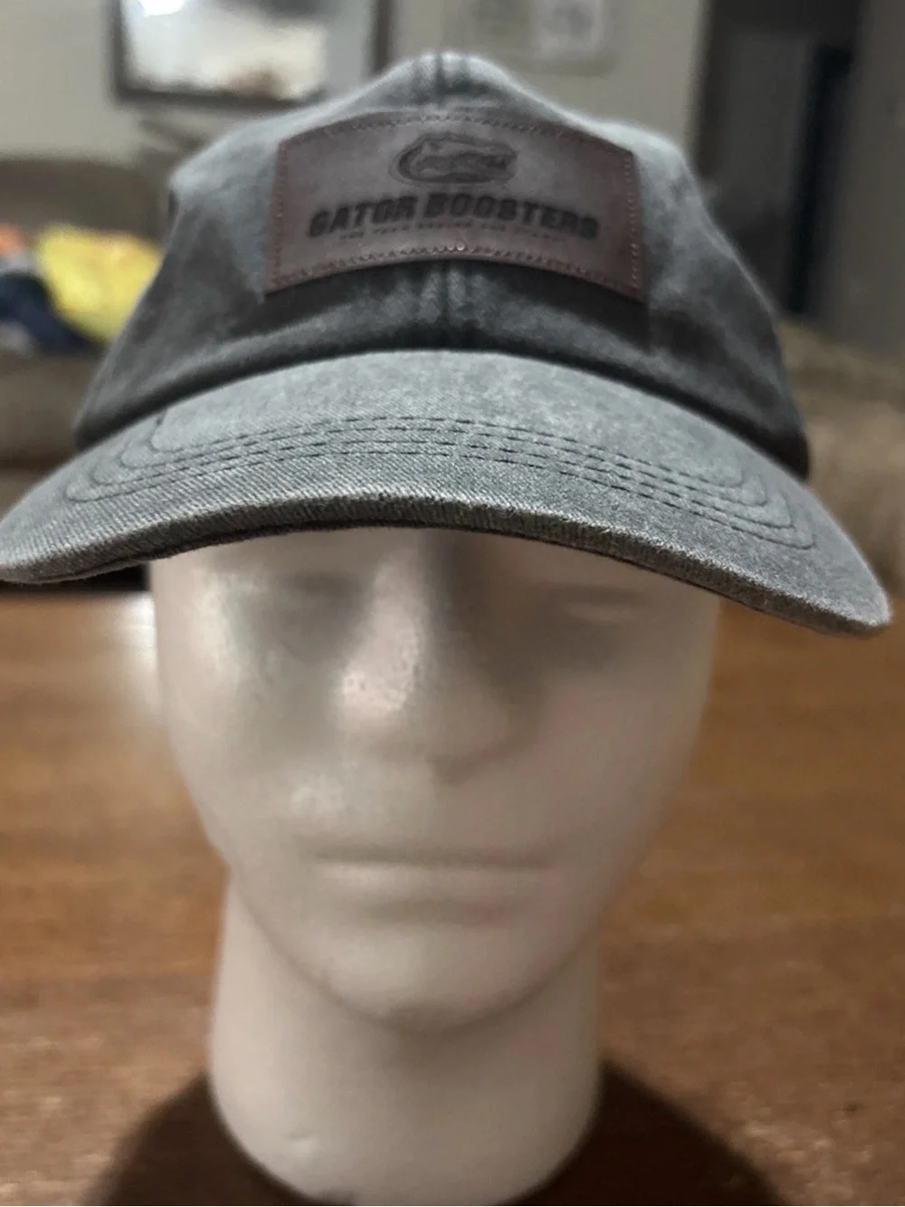 Gator Boosters Leather Patch Gray Cap UF University of Florida